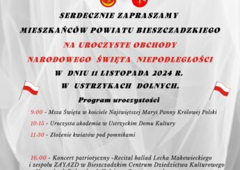 Plakat uroczystości z okazji 11 listopada