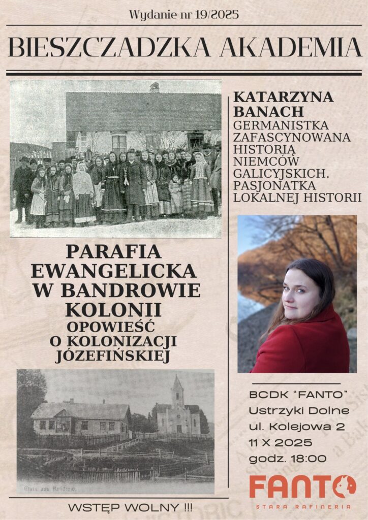 11 października o godzinie 18:00 rozpocznie się wykład Katarzyny Banach o kolonizacji józefińskiej
