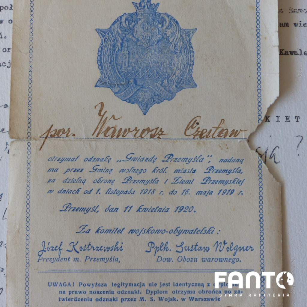 06 Legitymacja odznaki 'Gwiazda Przemyśla' [Muzeum Bojków w Myczkowie]